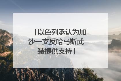 以色列承认为加沙一支反哈马斯武装提供支持