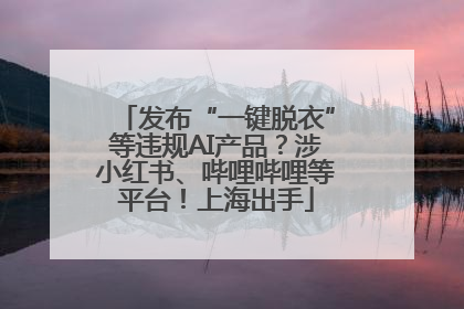 发布“一键脱衣”等违规AI产品？涉小红书、哔哩哔哩等平台！上海出手