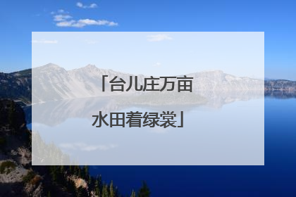 台儿庄万亩水田着绿裳