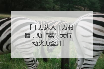 千万达人十万村播，助“荔”大行动火力全开