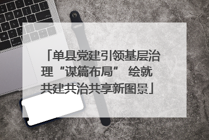 单县党建引领基层治理“谋篇布局” 绘就共建共治共享新图景