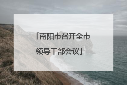 南阳市召开全市领导干部会议