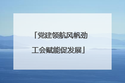 党建领航风帆劲 工会赋能促发展