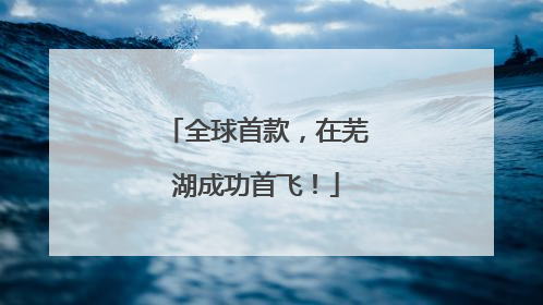 全球首款，在芜湖成功首飞！