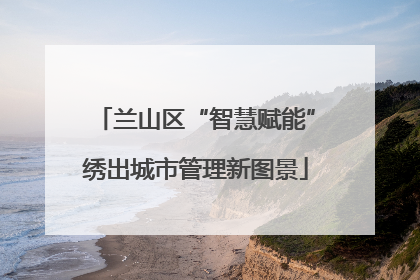 兰山区“智慧赋能”绣出城市管理新图景