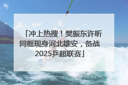 冲上热搜！樊振东许昕同框现身河北雄安，备战2025乒超联赛