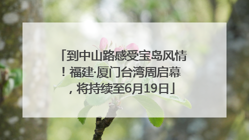 到中山路感受宝岛风情！福建·厦门台湾周启幕，将持续至6月19日