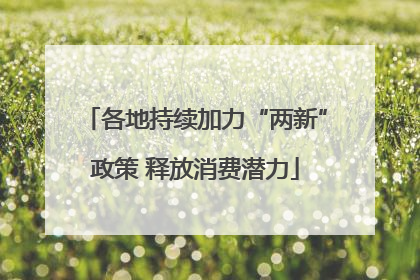 各地持续加力“两新”政策 释放消费潜力
