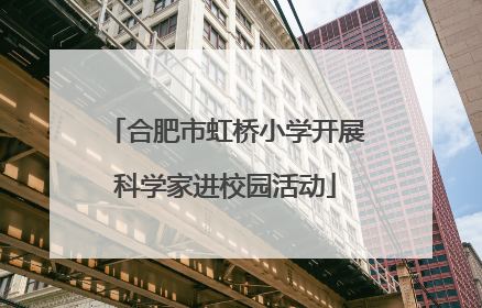 合肥市虹桥小学开展科学家进校园活动