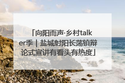 向阳而声·乡村talker季｜盐城射阳长荡镇辩论式宣讲有看头有热度