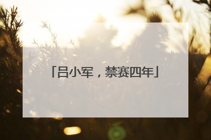 吕小军，禁赛四年