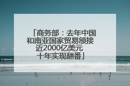 商务部：去年中国和南亚国家贸易额接近2000亿美元 十年实现翻番