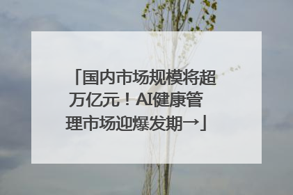 国内市场规模将超万亿元！AI健康管理市场迎爆发期→