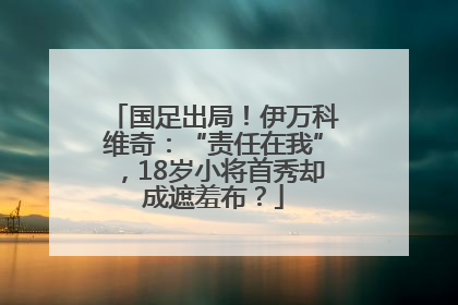 国足出局！伊万科维奇：“责任在我”，18岁小将首秀却成遮羞布？