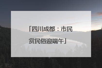 四川成都：市民赏民俗迎端午