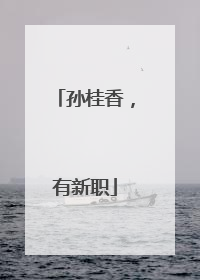 孙桂香，有新职