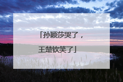 孙颖莎哭了，王楚钦笑了