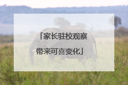 家长驻校观察带来可喜变化