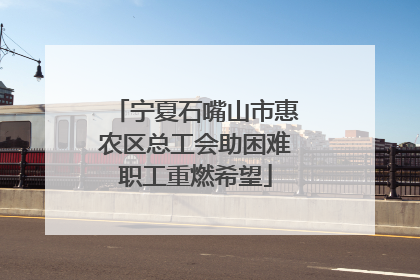 宁夏石嘴山市惠农区总工会助困难职工重燃希望