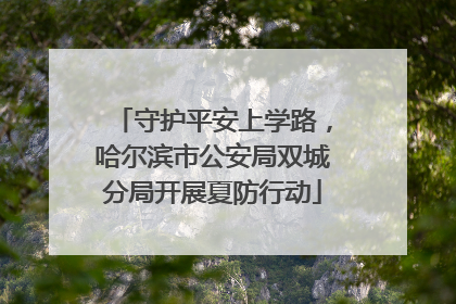 守护平安上学路，哈尔滨市公安局双城分局开展夏防行动