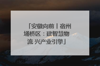 安徽向前丨宿州埇桥区：建智慧物流 兴产业引擎