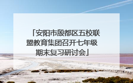 安阳市殷都区五校联盟教育集团召开七年级期末复习研讨会