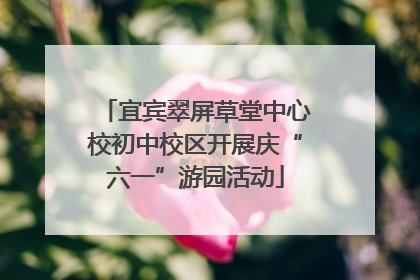 宜宾翠屏草堂中心校初中校区开展庆“六一”游园活动