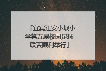 宜宾江安小坝小学第五届校园足球联赛顺利举行