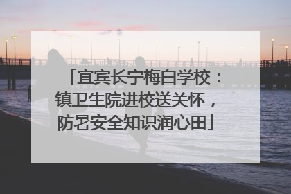 宜宾长宁梅白学校：镇卫生院进校送关怀，防暑安全知识润心田