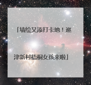 墙绘又添打卡地！巡津新村梧桐女孩来啦
