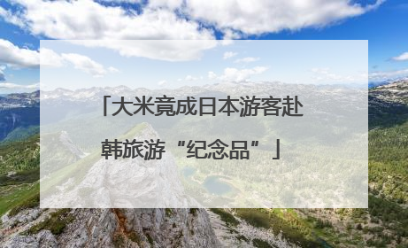 大米竟成日本游客赴韩旅游“纪念品”