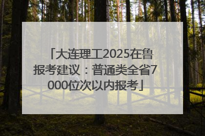 大连理工2025在鲁报考建议：普通类全省7000位次以内报考