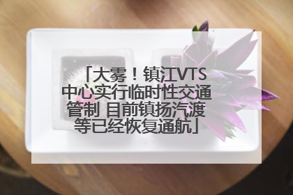大雾！镇江VTS中心实行临时性交通管制 目前镇扬汽渡等已经恢复通航