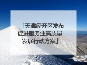 天津经开区发布促进服务业高质量发展行动方案