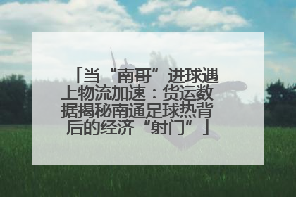 当“南哥”进球遇上物流加速：货运数据揭秘南通足球热背后的经济“射门”