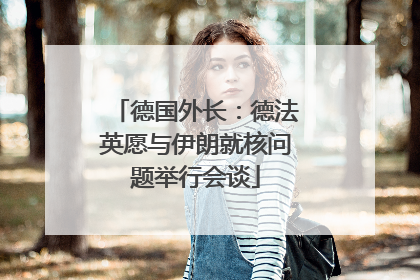 德国外长：德法英愿与伊朗就核问题举行会谈