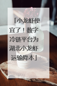 小龙虾便宜了！数字冷链平台为湖北小龙虾运输降本