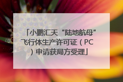 小鹏汇天“陆地航母”飞行体生产许可证（PC）申请获局方受理