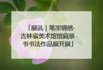 展讯｜笔墨锦绣·吉林省美术馆馆藏草书书法作品展开展