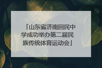 山东省济南回民中学成功举办第二届民族传统体育运动会