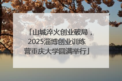 山城淬火创业破局，2025淄博创业训练营重庆大学圆满举行