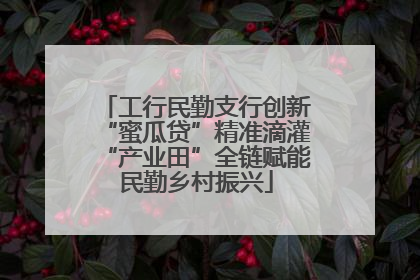 工行民勤支行创新“蜜瓜贷”精准滴灌“产业田”全链赋能民勤乡村振兴
