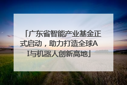 广东省智能产业基金正式启动，助力打造全球AI与机器人创新高地