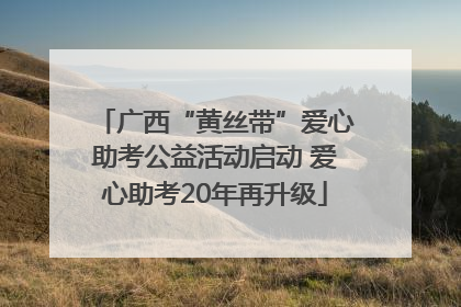 广西“黄丝带”爱心助考公益活动启动 爱心助考20年再升级