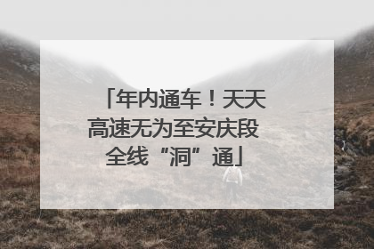 年内通车！天天高速无为至安庆段全线“洞”通