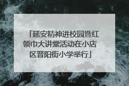 延安精神进校园暨红领巾大讲堂活动在小店区晋阳街小学举行