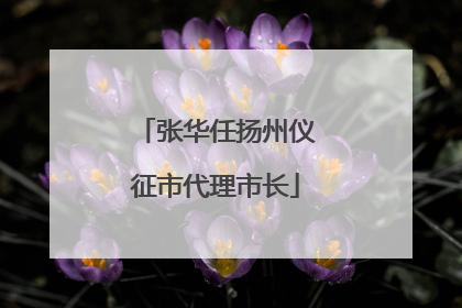 张华任扬州仪征市代理市长