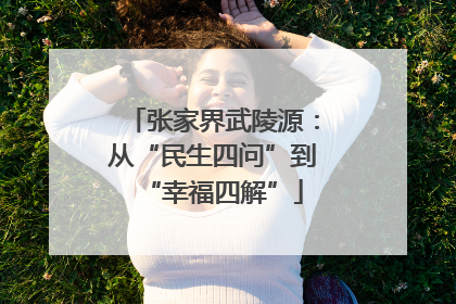 张家界武陵源：从“民生四问”到“幸福四解”