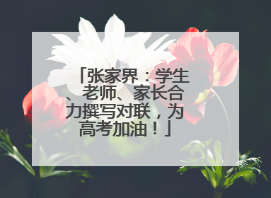 张家界：学生、老师、家长合力撰写对联，为高考加油！