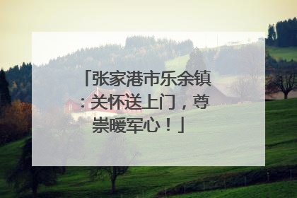 张家港市乐余镇：关怀送上门，尊崇暖军心！